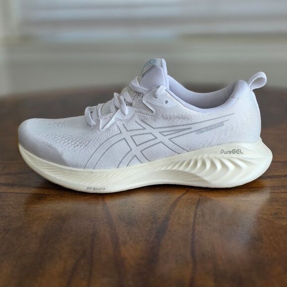 Asics Gel Cumulus 25 Running Shoes White Beige Women's 11.5 Training FF Blast+ - Picture 7 of 15